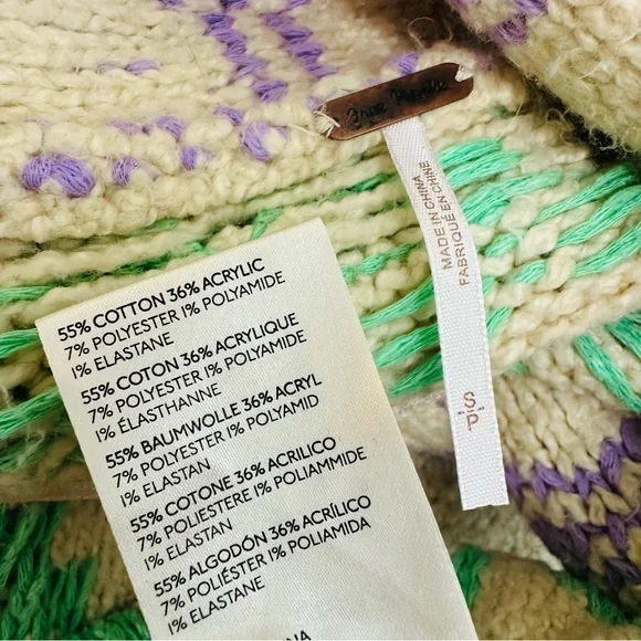 Free People Bright & Optimistic Oversized Cardigan Sweater Size Small - Picture 16 of 16